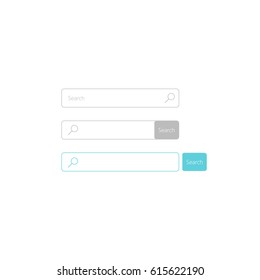 Search bar vector element design, set of search boxes ui template isolated on white background. Search Bar for mobile app.