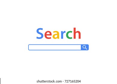 Search bar vector element design of search boxes ui template isolated on white background