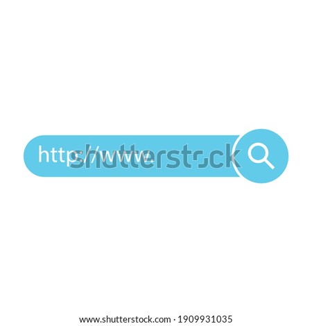 Search bar vector element design, isolated on white background. Vector stock illustration.