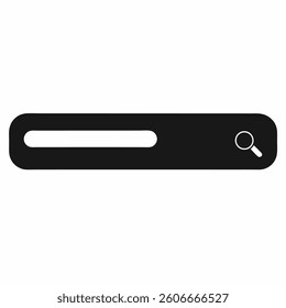 Search bar vector icon on white background.