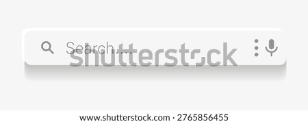 Search bar vector icons in flat design.  Vector about search. Google search bar. White google search bar vector.