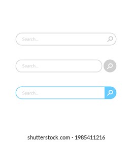 Search bar vector icons. Vector illustration.