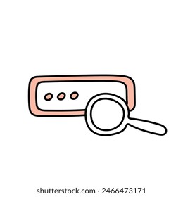 Search bar. Vector illustration in doodle style.