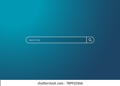 Search bar vector illustration on background of sky , simple search box field ui element