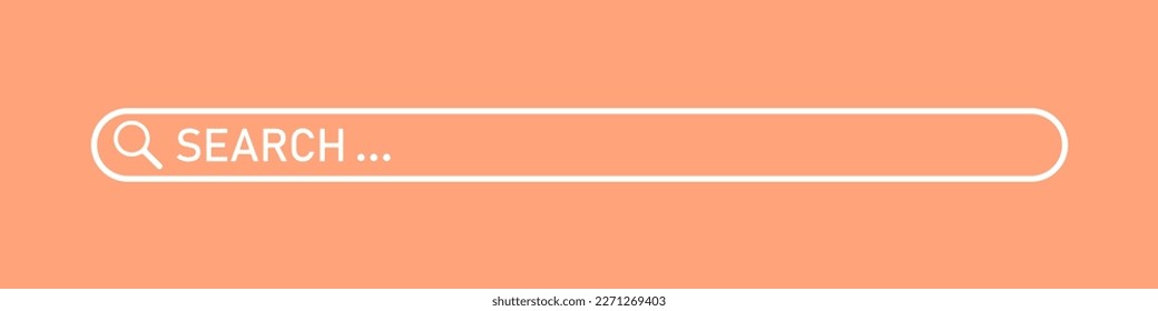 Search bar vector. Search line vector icon for web pages and sites vector. A fashionable tape for searching data on the Internet. Icon for web design and internet.