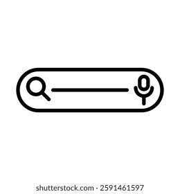 Search Bar Vector Line Icon Design