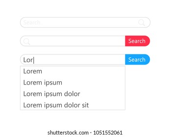 Search bar vector template. Internet searching illustration. Web-surfing interface