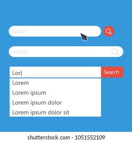 Search bar vector template. Internet searching illustration. Web-surfing interface