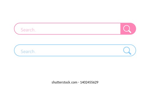 Search bar vector template. Internet searching illustration. Web-surfing forms set 