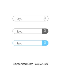 Search bar voice. Trend design. Vector