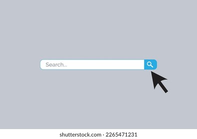 Search bar, Web Search button concept, Searching internet field, vector computer address symbol of text web form templates