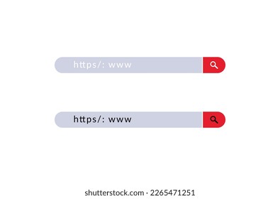 Search bar, Web Search button concept, Searching internet field, vector computer address symbol of text web form templates