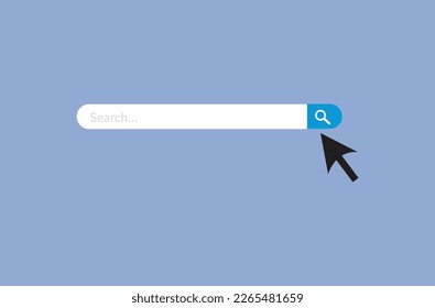 Search bar, Web Search button concept, Searching internet field, vector computer address symbol of text web form templates