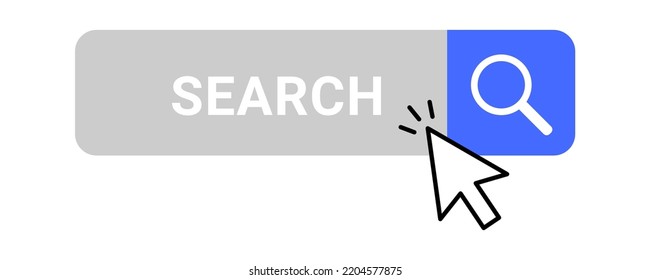 Elemento de diseño Web de la barra de búsqueda. Ilustración del vector