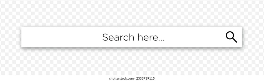 Search bar. Web element with text field and search button. Search navigator. Search bar for ui. 
