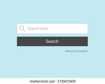 Search Bar Web Form Popup Window Field With Button Vector Ux Design Or Ui Advanced Search Box Interface Modern Element Isolated