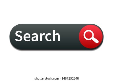 Search bar web page internet browser button, search box template isolated – stock vector