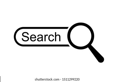 Search bar web page internet browser button, search box template isolated – for stock vector