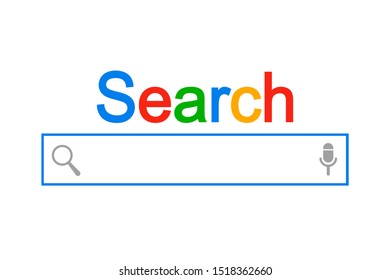 Search bar web page internet browser button sign, search box template isolated – stock vector