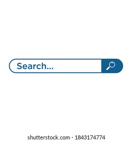Search bar web page internet browser button, search box template isolated – stock vector