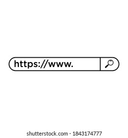 Search bar web page internet browser button, search box template isolated – stock vector