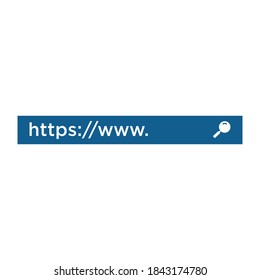 Search bar web page internet browser button, search box template isolated – stock vector
