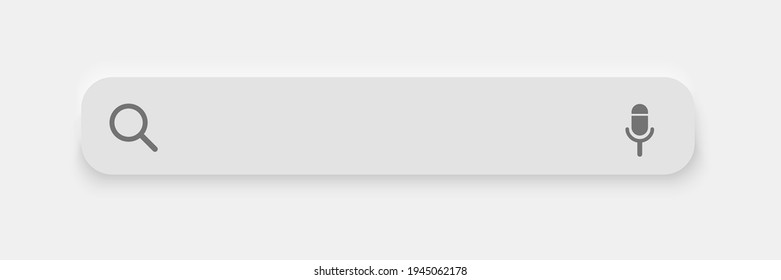 Search bar web page internet browser button, 3d render, search box template isolated – vector