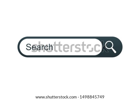 Search bar web page internet browser button, search box template isolated – vector for stock