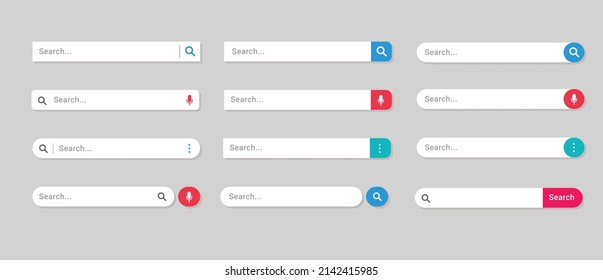 Search Bar for Web site, Design, UI UX . Search Address and navigation bar icon. Search Box