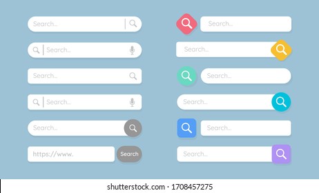 Search Bar For Website Decoration And Application Design . Separate On The Background.