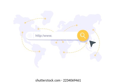 Search bar,Address and navigation bar,business concept search www http pictogram