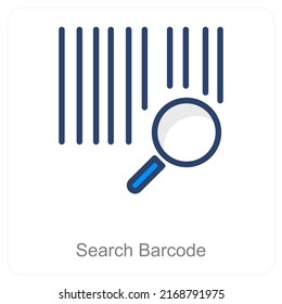 Search Barcode And Bar Code Icon Concept