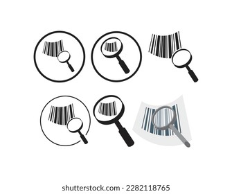 search barcode flat icon isolated on white background.