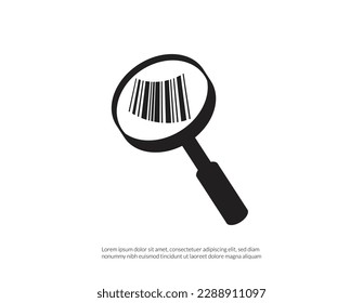 search barcode flat icon isolated on white background.