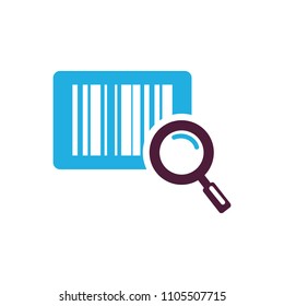 Search Barcode Logo Icon Design