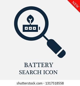 search Battery icon. Editable search Battery icon for web or mobile.