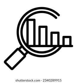 Search benchmark icon outline vector. Survey norm. App industry