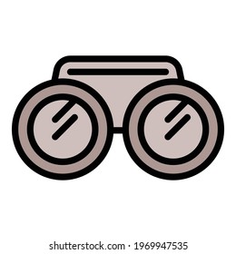 Search binoculars icon. Outline Search binoculars vector icon for web design isolated on white background