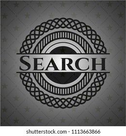 Search black emblem. Vintage.