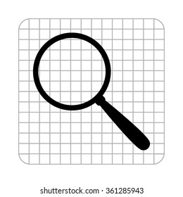 Search -  black vector icon