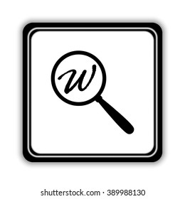 Search -  black vector icon