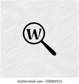 Search -  black vector icon