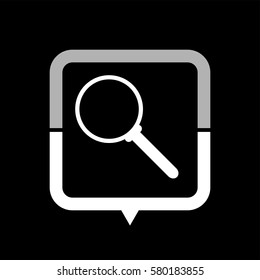 Search -  black vector icon
