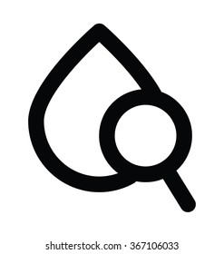 Search Blood Bold Line Vector Icon