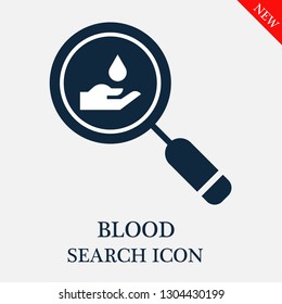 search Blood icon. Editable search Blood icon for web or mobile.