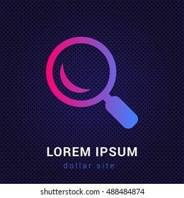 Search Blue & Red colorful gradient attractive bright material Icon / Logo Design