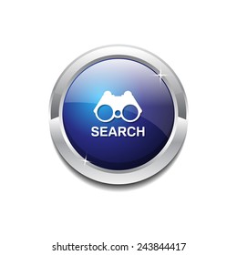 Search Blue Vector Icon Button