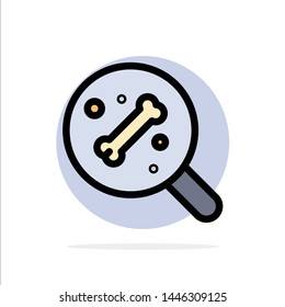 Search, Bone, Science Abstract Circle Background Flat color Icon