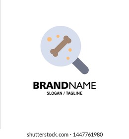 Search, Bone, Science Business Logo Template. Flat Color