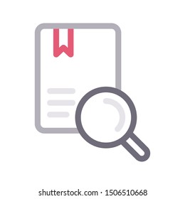 search book colour line vector icon